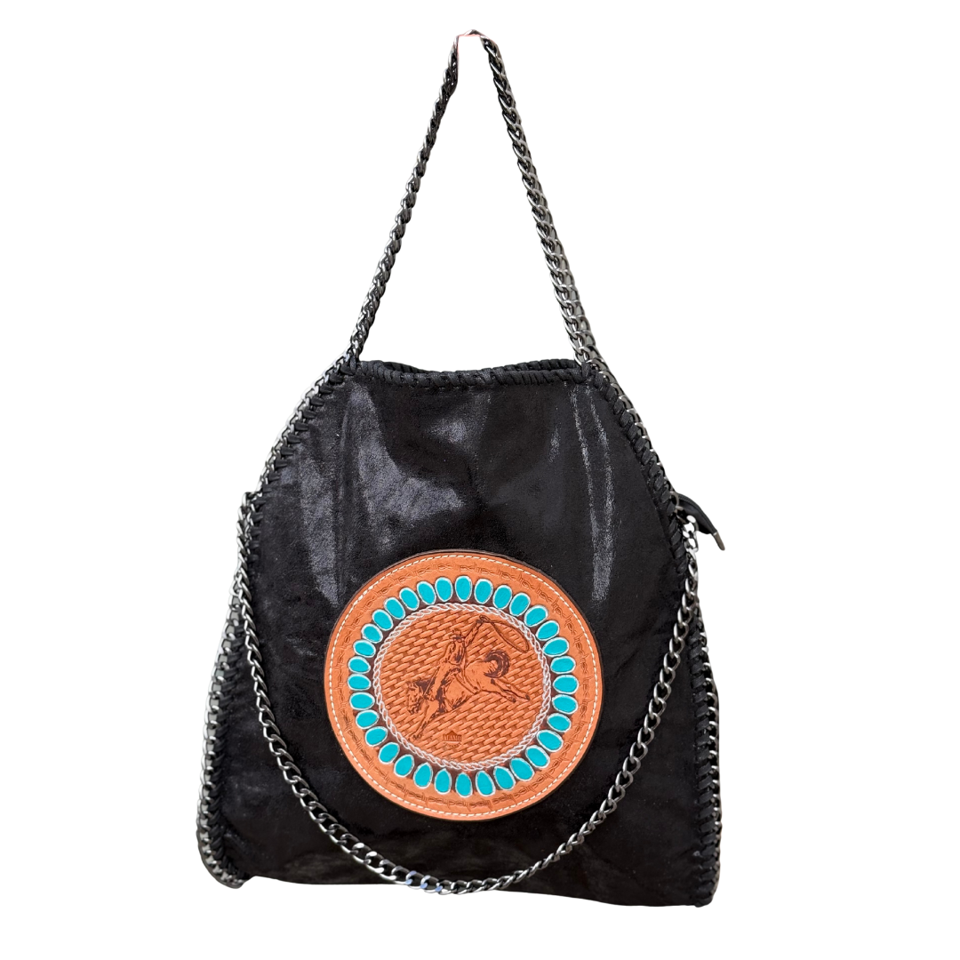 Black Metallic tote