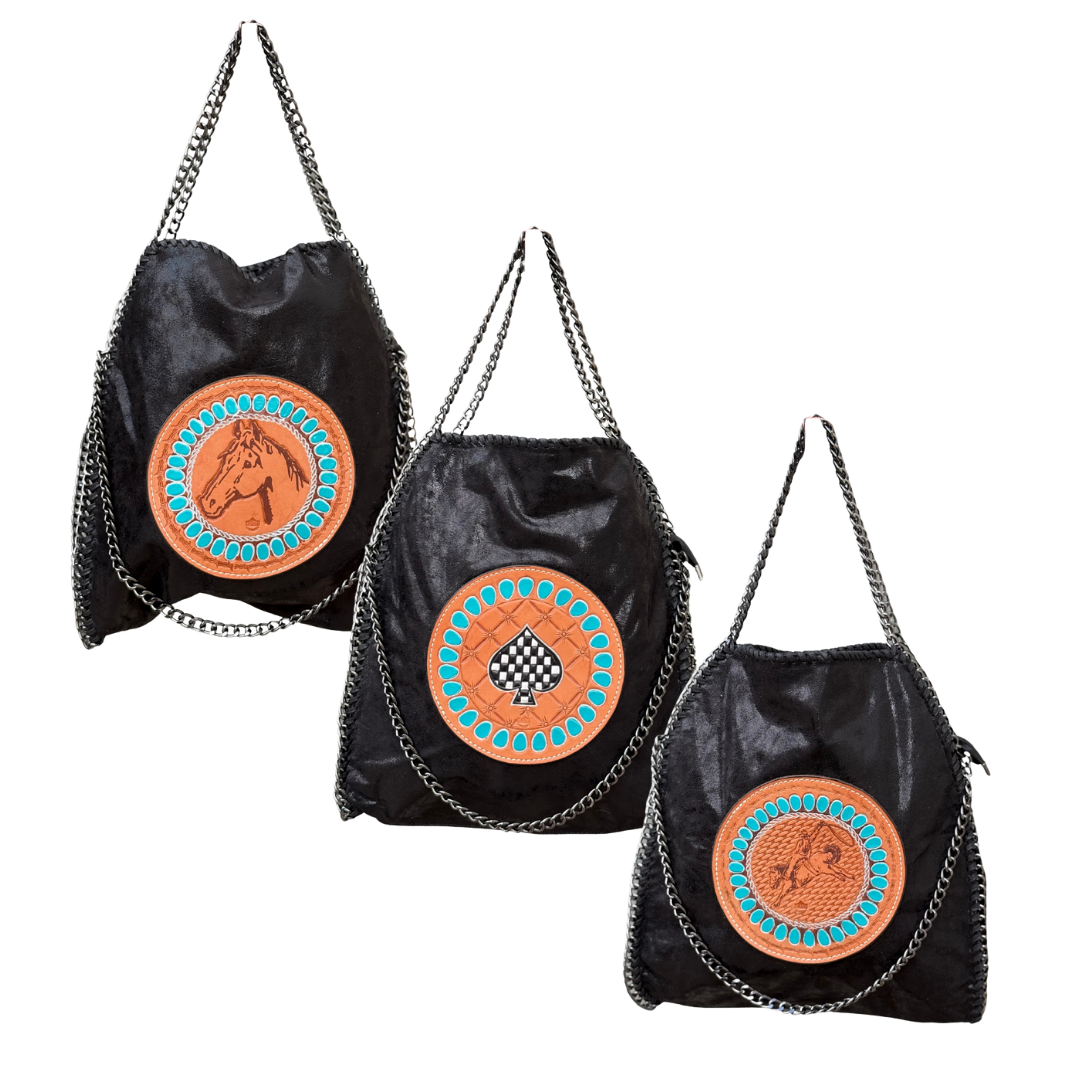 Black Metallic tote