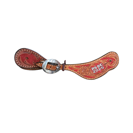 Rodeo Award | Spur Straps Full Floral Tool w/ Background paint