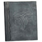 Large portfolio Black Rough Out Blue Bell Stitching