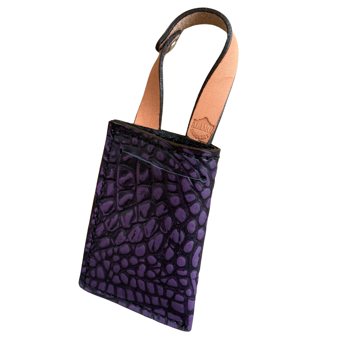 Boot Wallet w/ Pull Tab- Purple Gator
