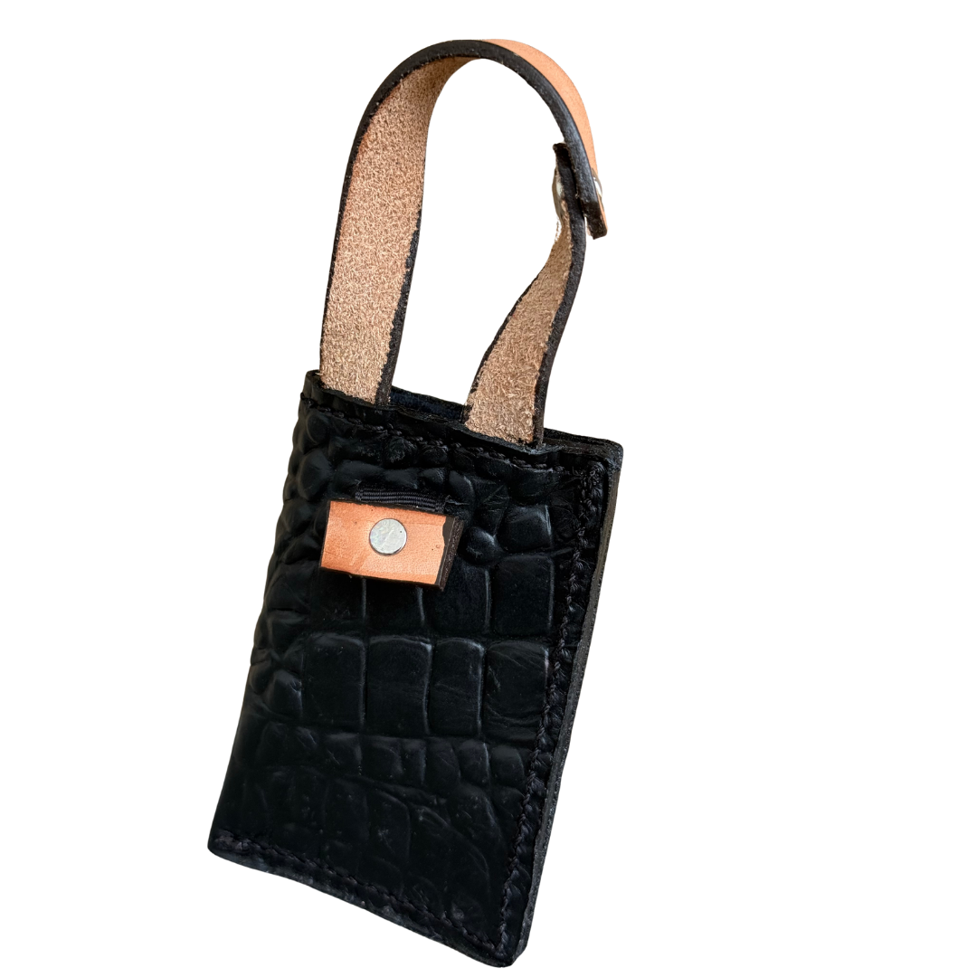 Boot Wallet w/ Pull Tab- Black Gator