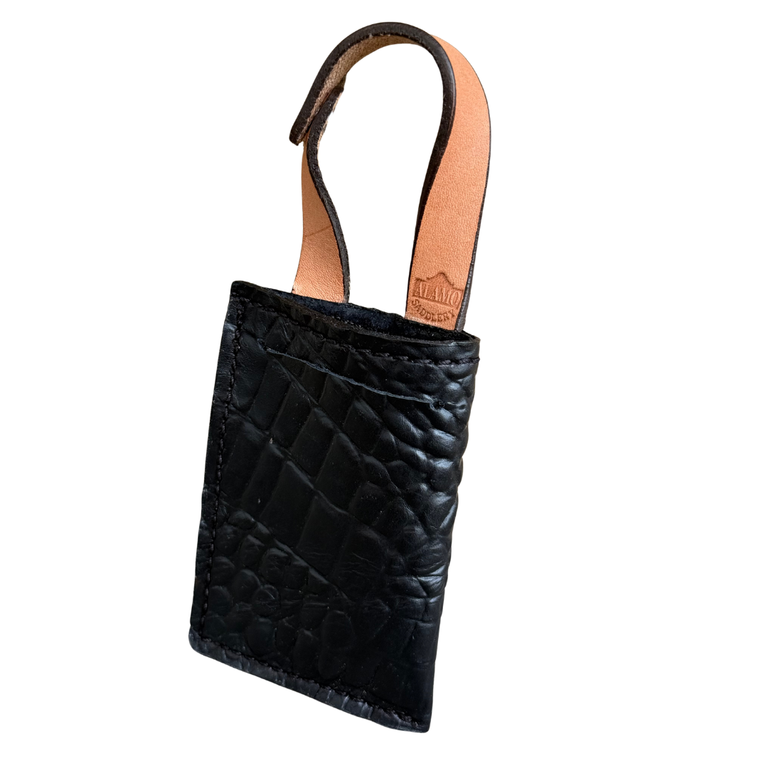 Boot Wallet w/ Pull Tab- Black Gator