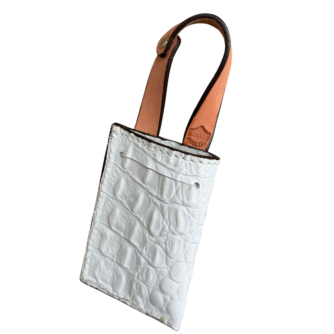 Boot Wallet w/ Pull Tab- White Gator