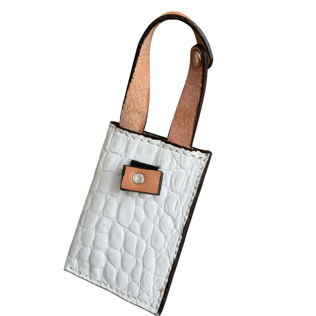 Boot Wallet w/ Pull Tab- White Gator