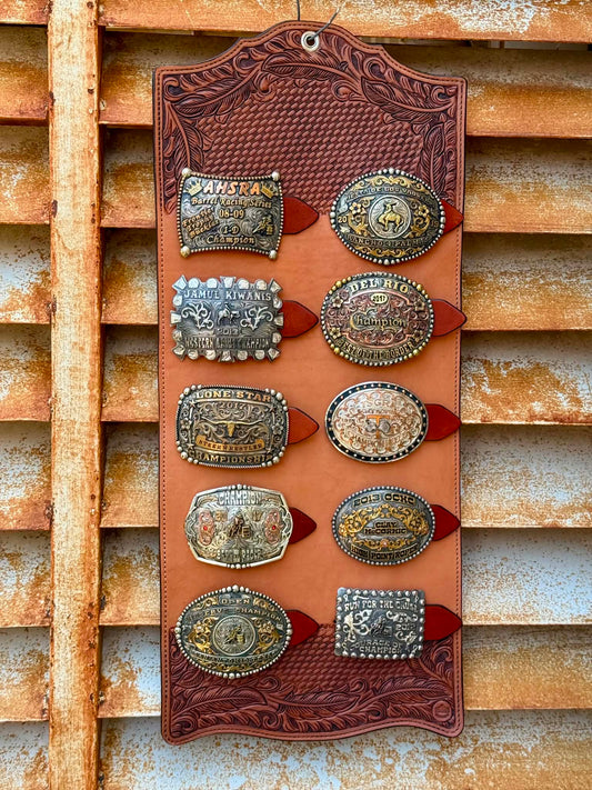 The Legacy Display: 10-Piece Trophy Buckle Holder