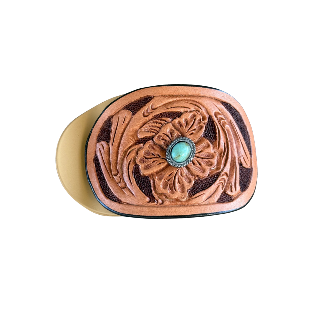 Flat Hair Claw- Turquoise Stone