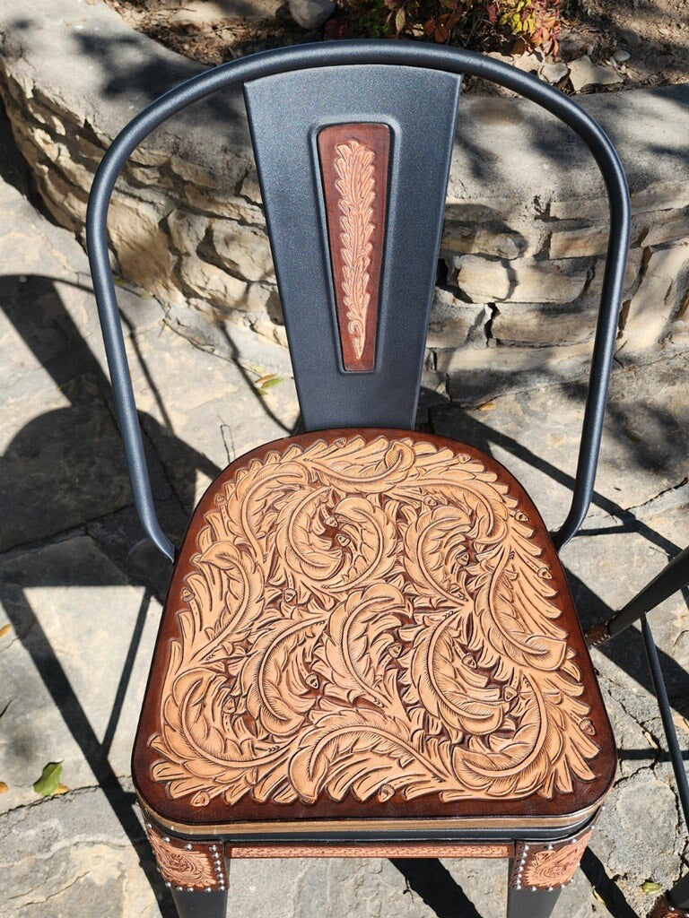 (PRE-ORDER)  SWIVEL BAR STOOLS WITH TALL BACK "THE COWBOY FEATHER