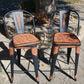 (PRE-ORDER)  SWIVEL BAR STOOLS WITH TALL BACK "THE COWBOY FEATHER