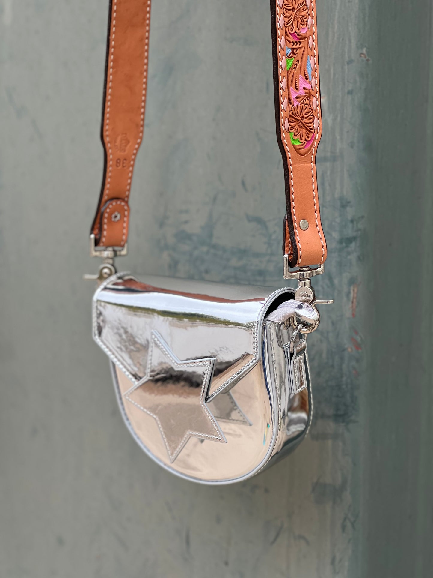 Metallic mini Star Saddle bag w/ FREE STADIUM BAG!