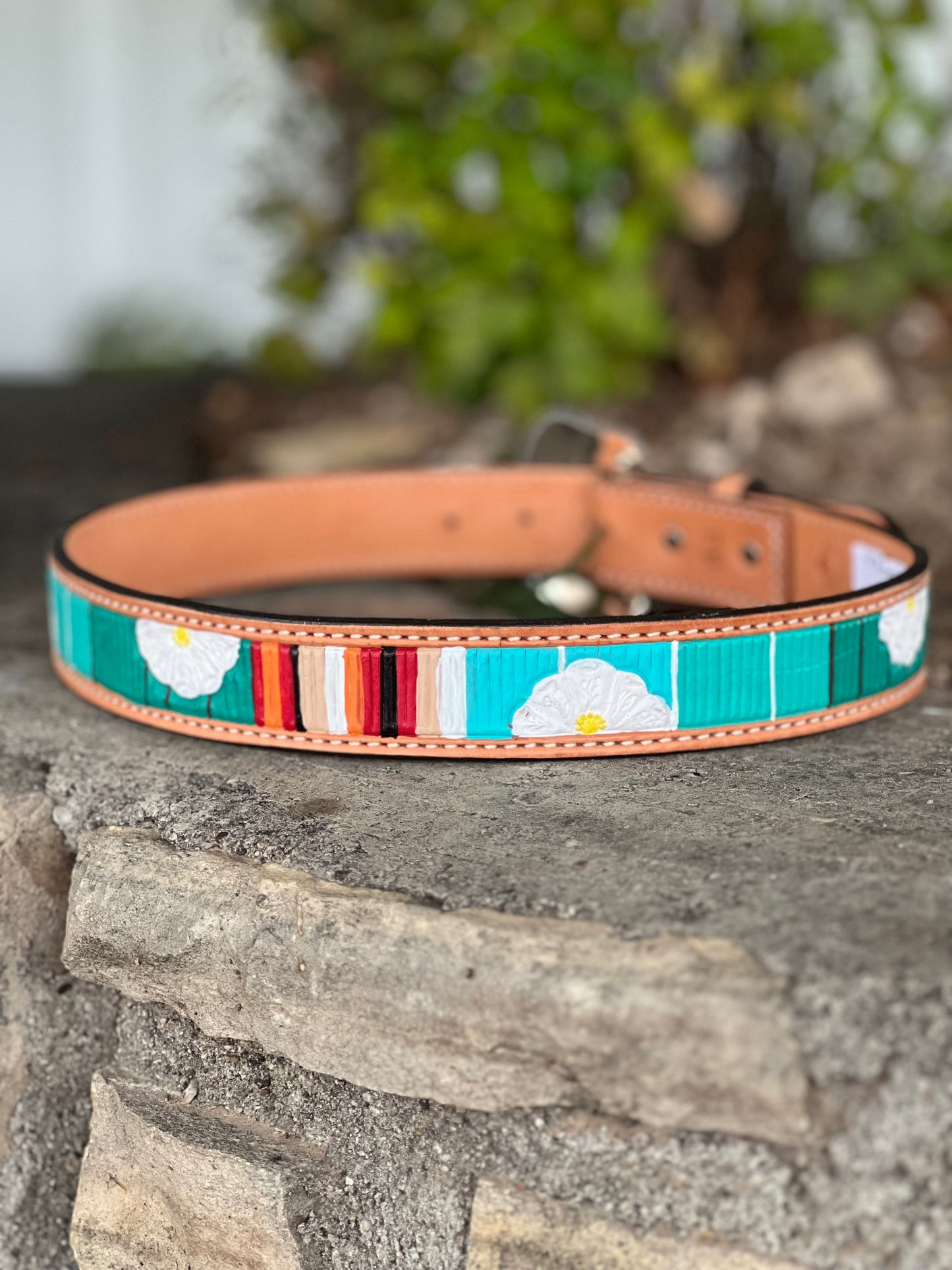 1.5" Straight Serape Daisy Belt