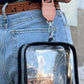 Clear Stadium bag with wristlet