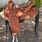 El pinto (Two-toned leather w/ Cheyanne roll) Barrel Saddle