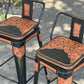 (STOCK!) SET OF 2 30" Black Gator Bar stools w/ black short back bar stools