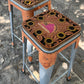 (PRE-ORDER) Set of 2 Bar Stools with Sunflower