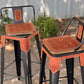 (STOCK!) SET OF 2 30" The Cowboy w/ Black Short Black Bar Stools