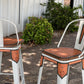 (PRE-ORDER) SET OF 2 WHITE SWIVEL  BAR STOOLS WITH TALL BACK THE TURQUOISE WILD ROSE