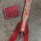 High End Stadium Bag w/ FRINGE Leather strap & Card Holder