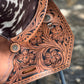 El pinto (Two-toned leather w/ Cheyanne roll) Barrel Saddle