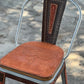 (STOCK) SET OF 2 26" THE CHCOLATE PAISLEY GATOR w/ Tall Back in GUNMETAL