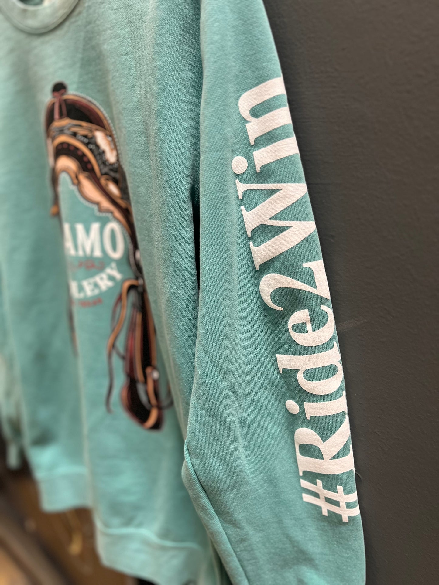 Alamo Saddlery Turquoise Crewneck