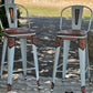 (PRE-ORDER) SET OF 2 SWIVEL  BAR STOOLS WITH TALL BACK "THE COWBOY FEATHER"