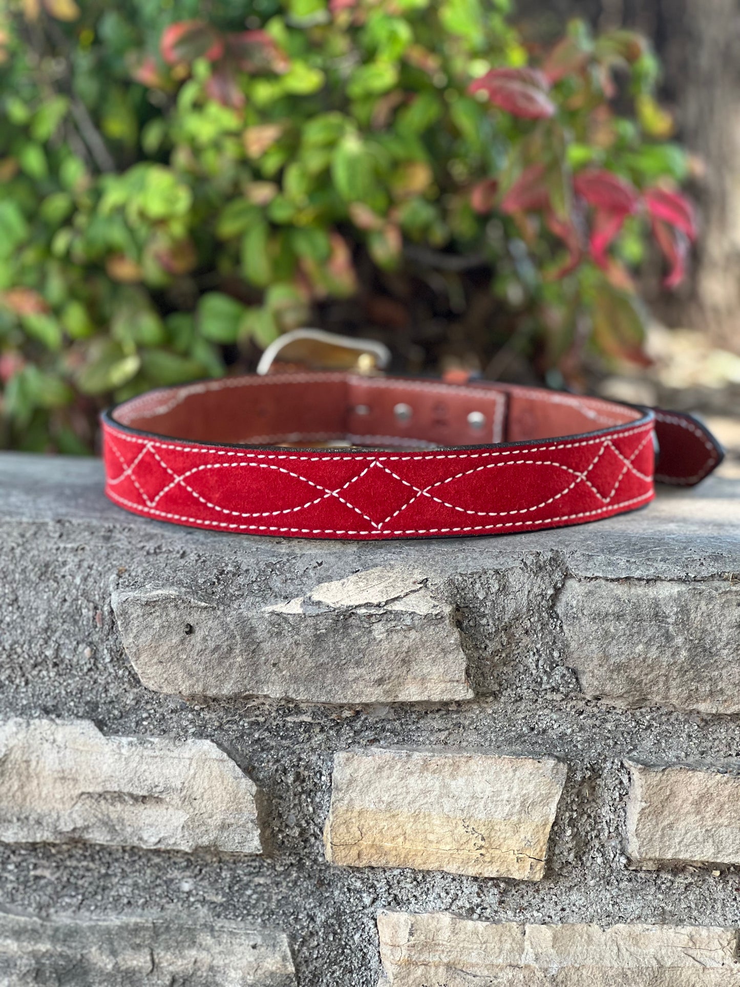 1.5" Straight Cowboy Stitch - Red