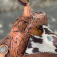 El pinto (Two-toned leather w/ Cheyanne roll) Barrel Saddle