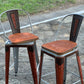 (STOCK) SET OF 2 26" THE CHCOLATE PAISLEY GATOR w/ Tall Back in GUNMETAL