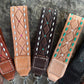 Geo tooled leather keychains