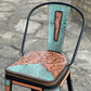 (PRE-ORDER) SET OF 2 SWIVEL  BAR STOOLS WITH TALL BACK "THE TURQUOISE GATOR"