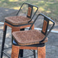 (STOCK!) SET OF 2 30" The Cowboy w/ Black Short Black Bar Stools