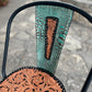 (PRE-ORDER) SET OF 2 SWIVEL  BAR STOOLS WITH TALL BACK "THE TURQUOISE GATOR"