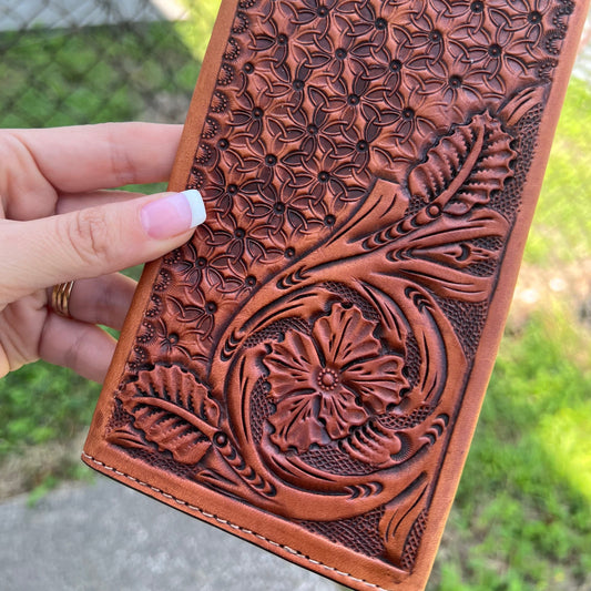 Golden Combo Tooled Tally Book