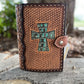 #4 Bible Cover Cow Suede Cross