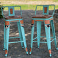 (PER-ORDER!) SET OF 2 TURQUOISE SWIVEL  BAR STOOLS WITH STATE INLAY
