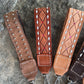 Geo tooled leather keychains