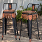 (STOCK!) SET OF 2 30" THE GOLDEN COWBOY BLACK SWIVEL  BAR STOOLS