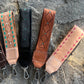 Geo tooled leather keychains