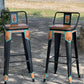 (STOCK!) SET OF 2 30" El Pinto w/ Black Short Black Bar Stools