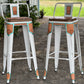 (PRE-ORDER) SET OF 2 WHITE SWIVEL  BAR STOOLS WITH EL PINTO