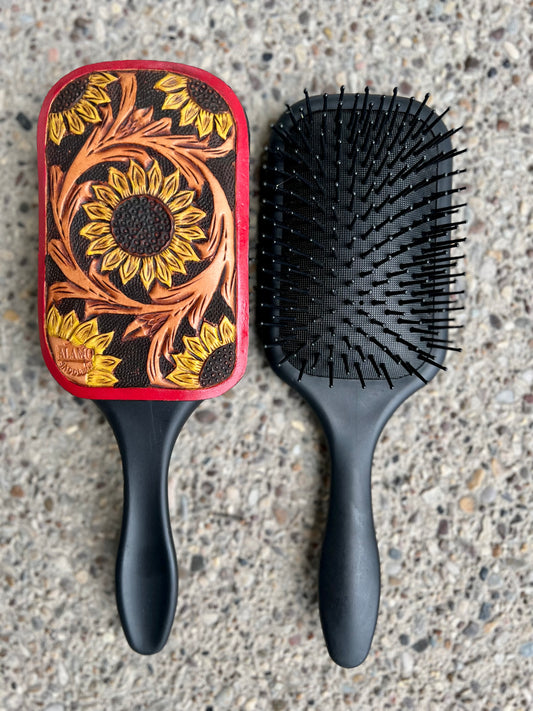The Red Sunflower Hair Brush