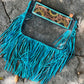 Fringe Clear/Stadium  leather tooled bag (WITHOUT strap)