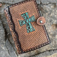 #4 Bible Cover Cow Suede Cross
