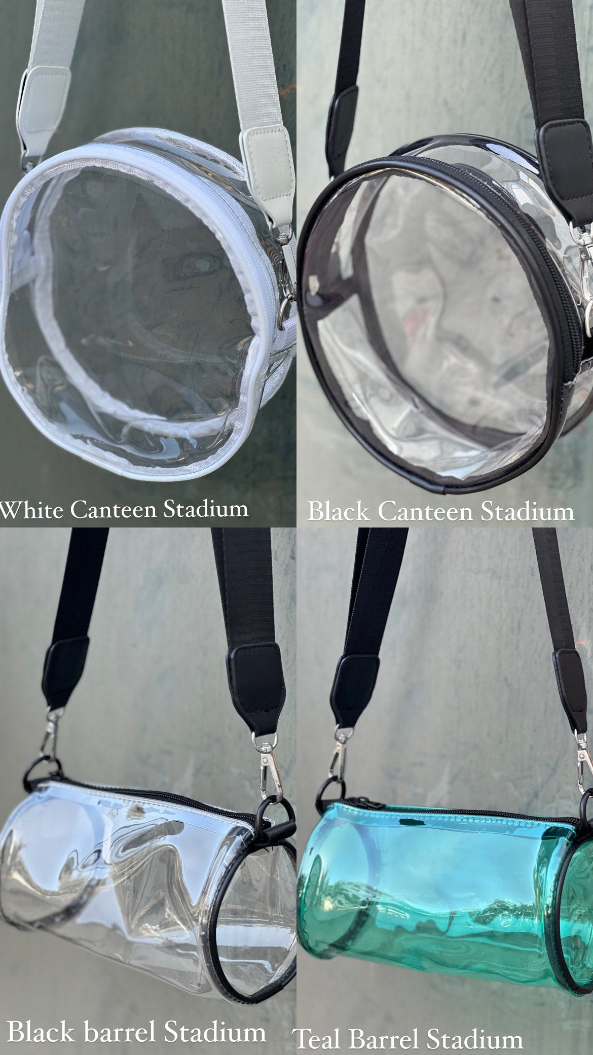 Clear Stadium bag with wristlet