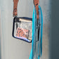 High End Stadium Bag w/ FRINGE Leather strap & Card Holder