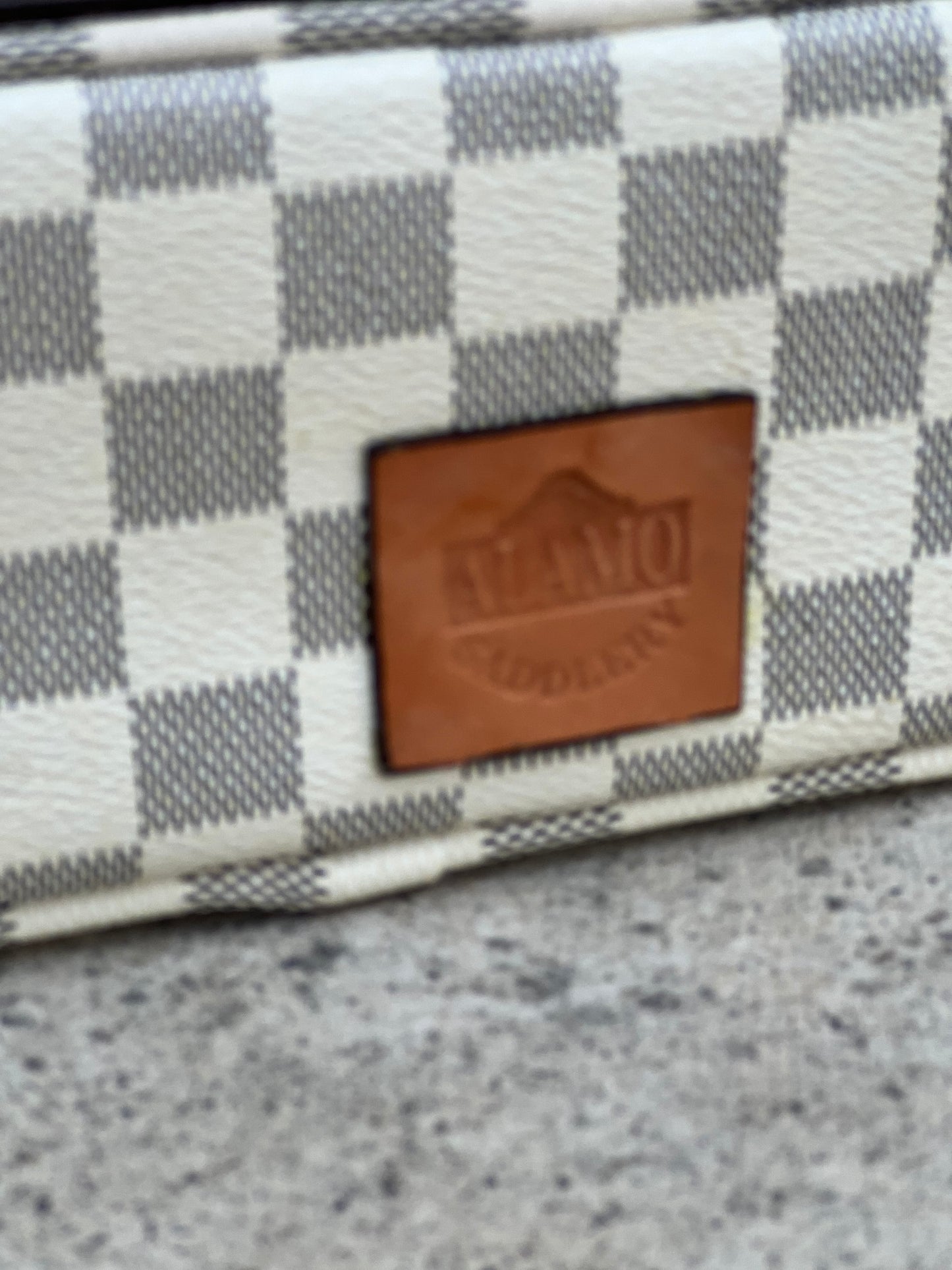 Cream Checkered Cosmetic/Vet Bag #17