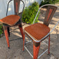 (PRE-ORDER)  SWIVEL BAR STOOLS WITH TALL BACK "The Chocolate Paisley Gator"