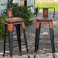 (STOCK!) SET OF 2 30" THE DESERT SUNSET BLACK SWIVEL  BAR STOOLS