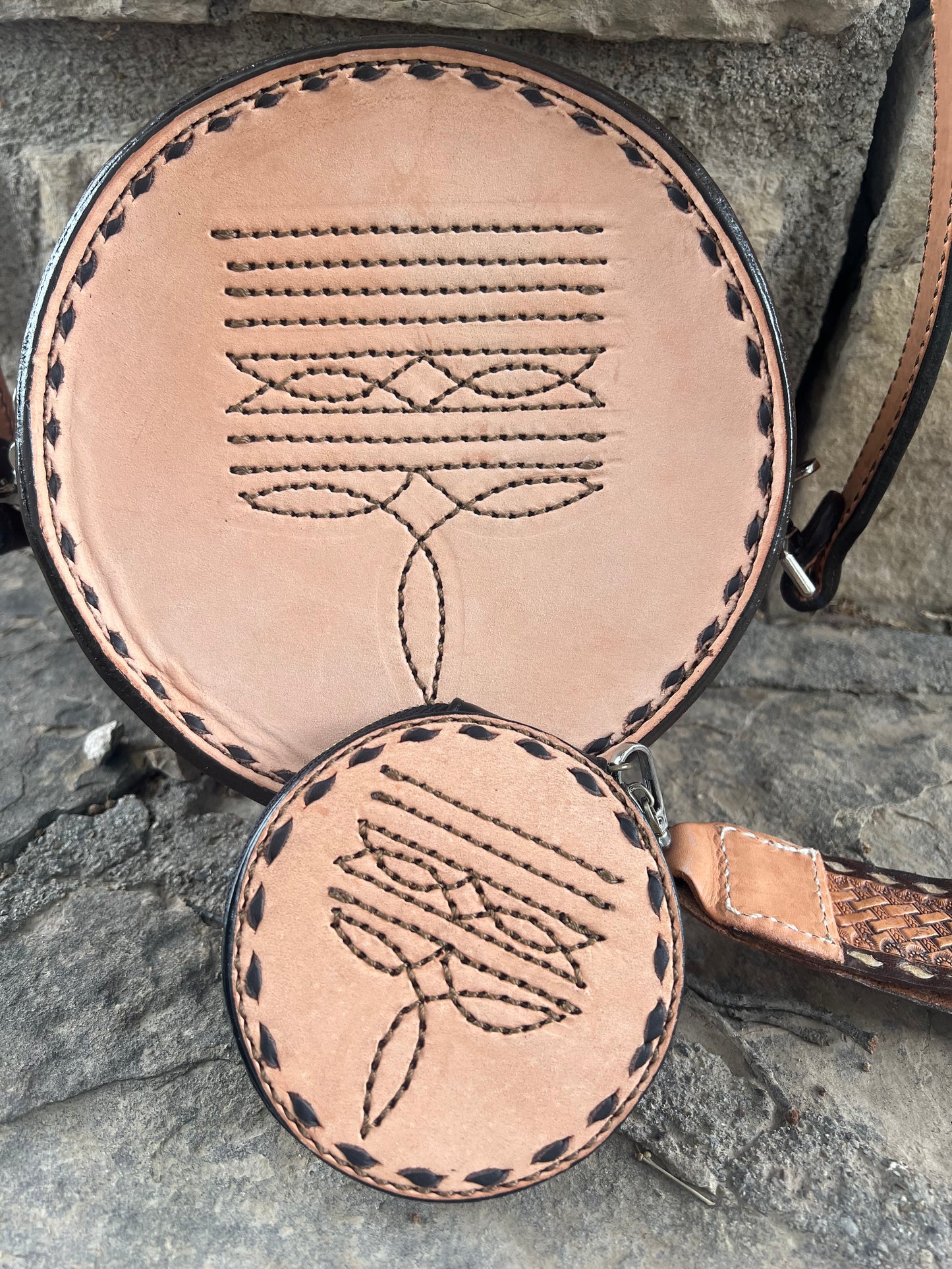 Cowboy Stitch Mini Coin Bag - Golden